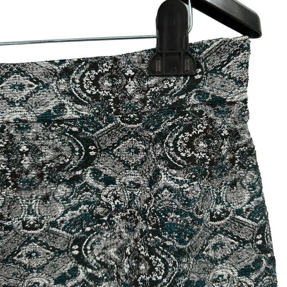 Antonio Melani Skirt 8 Metallic Blue and Silver Jacquard Pencil Betta New $99 - Picture 4 of 8